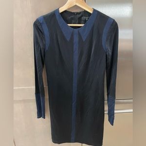 Black and blue dress